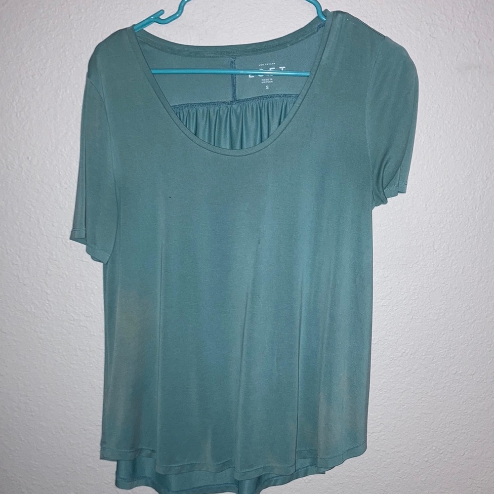 Super soft short sleeve light blue top